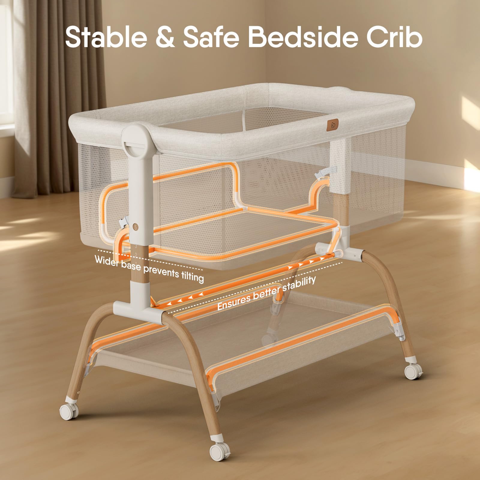 BabyBond bassinet mattress with breathable sheet keeps baby dry and comfortable