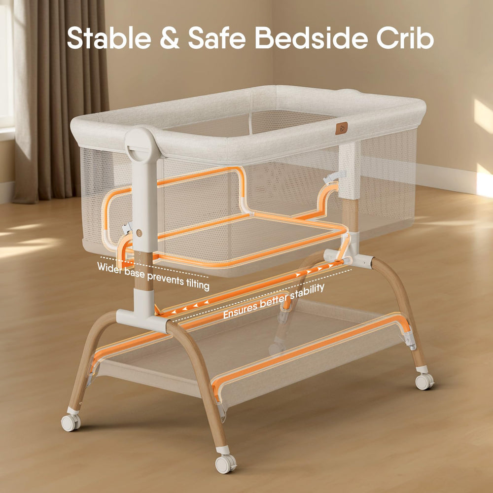 BabyBond bassinet mattress with breathable sheet keeps baby dry and comfortable
