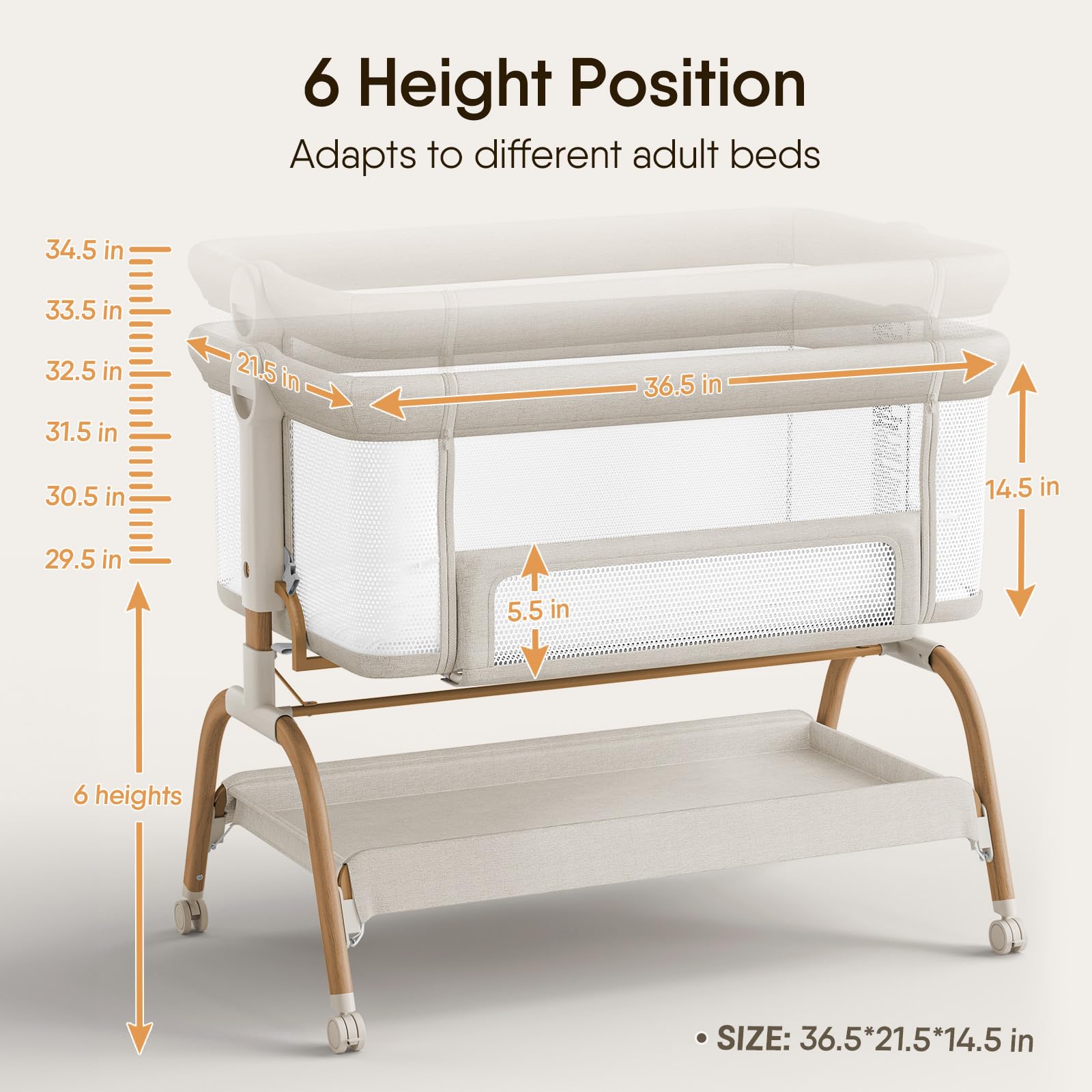 BabyBond bassinet wide base delivers stable, secure support