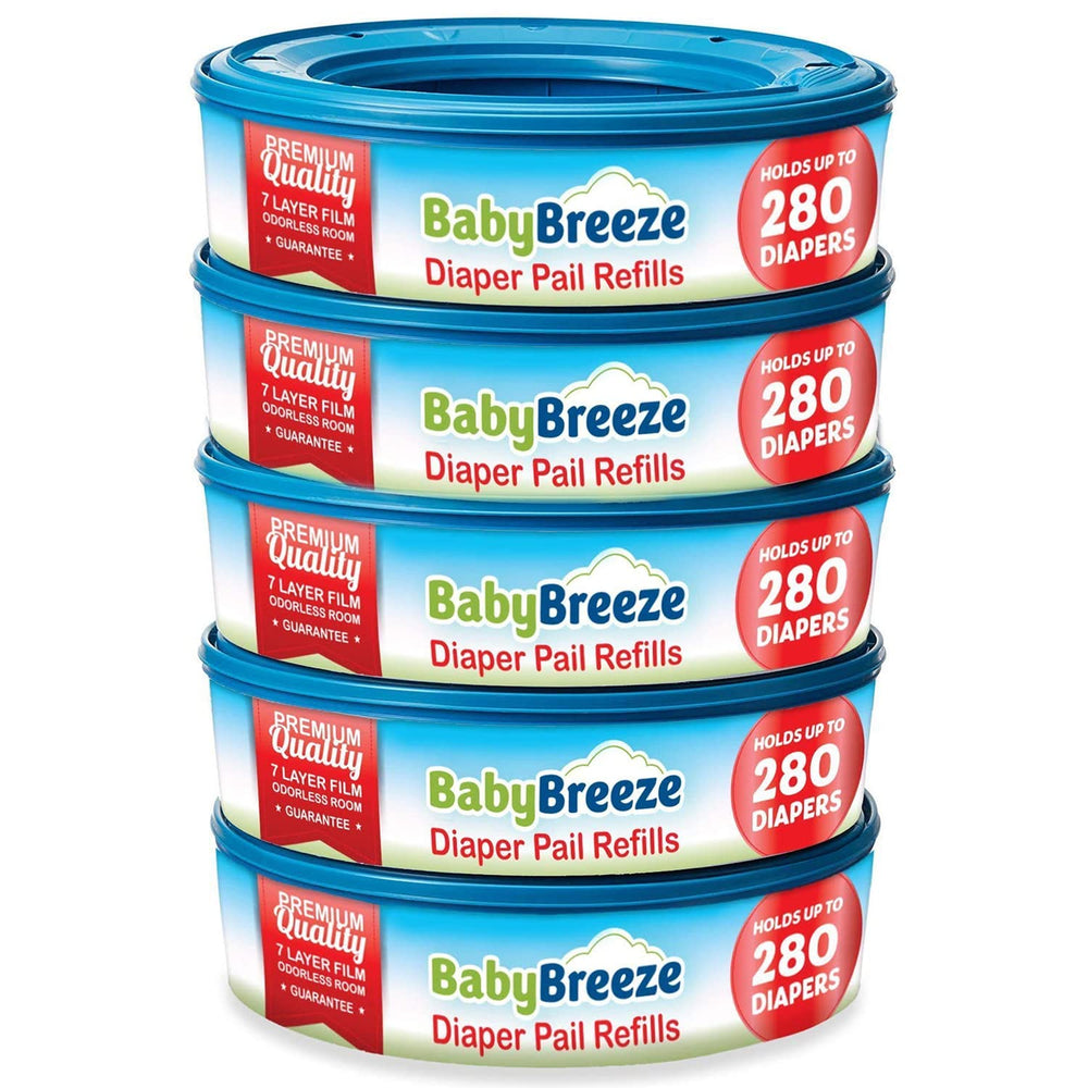 BabyBreeze diaper-pail refill bags compatible with Playtex pails for odor control.