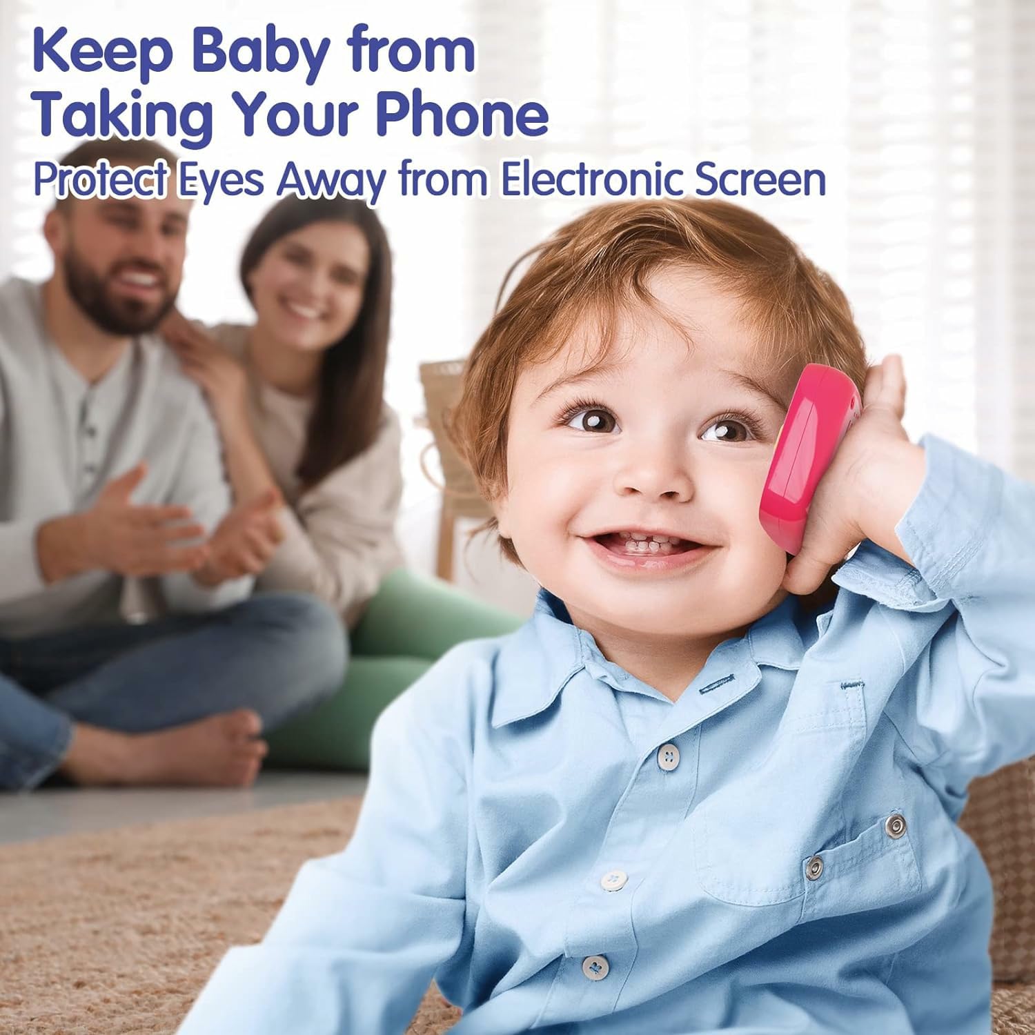 BABYFUNY 15-button toy supports fine motor skills and exploration.