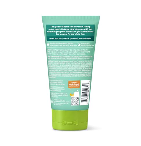 Texture close-up of BabyGanics after sun gel cream highlighting cooling gel and creamy hydration.