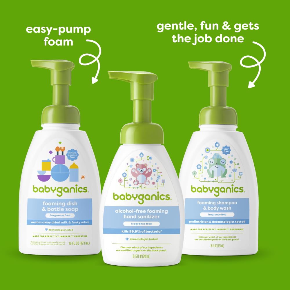 Babyganics free from parabens and sulfates for kid-friendly care.