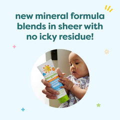BabyGanics SPF 50 mineral sunscreen lotion, packaging shows fragrance-free design