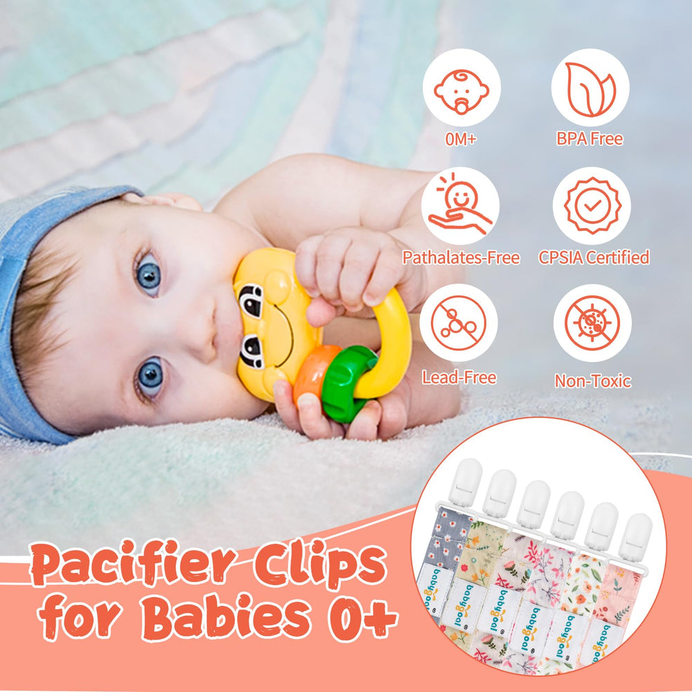 Babygoal animal design pacifier clip adds charm while preventing drops