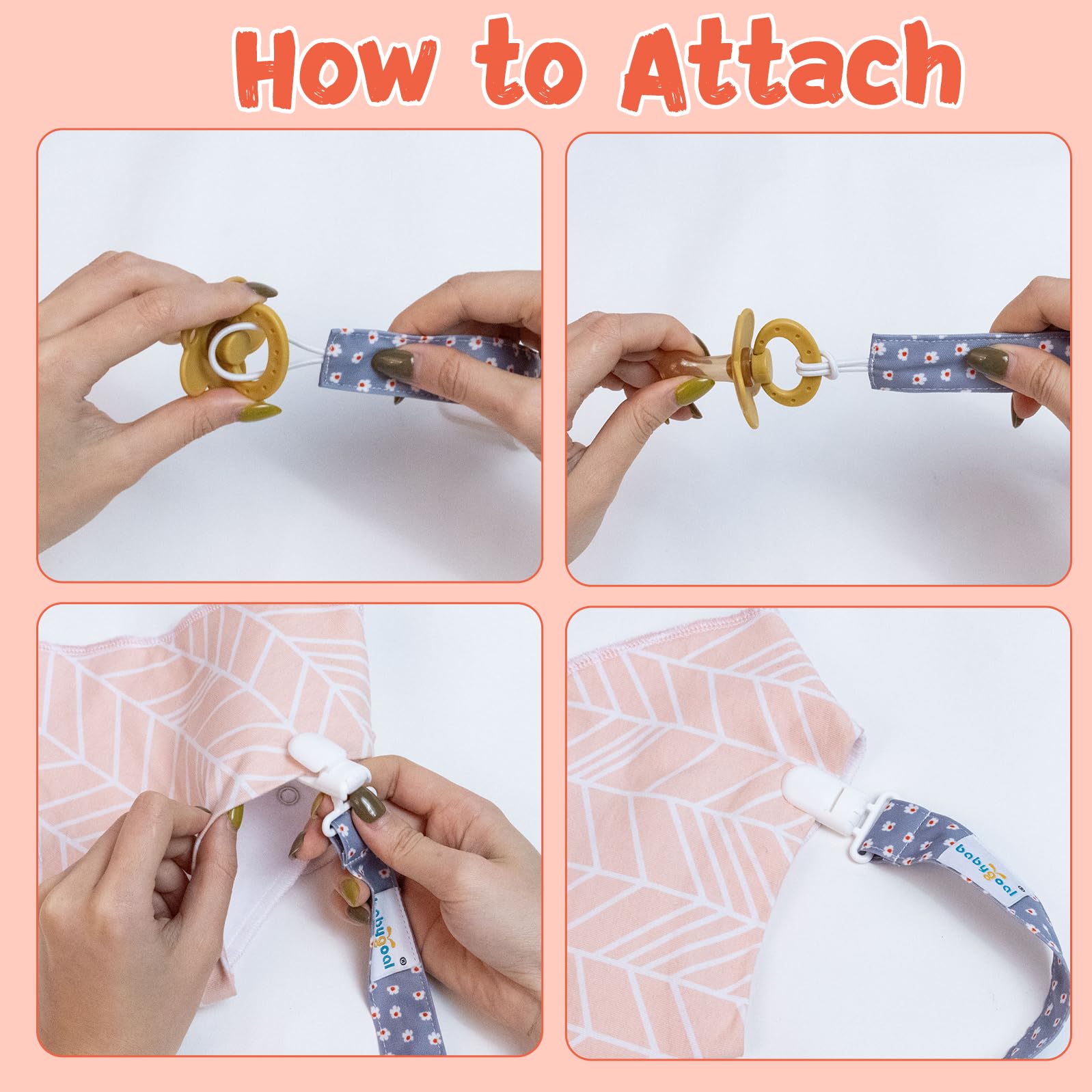Babygoal multifunctional use pacifier clip doubles as teether and more