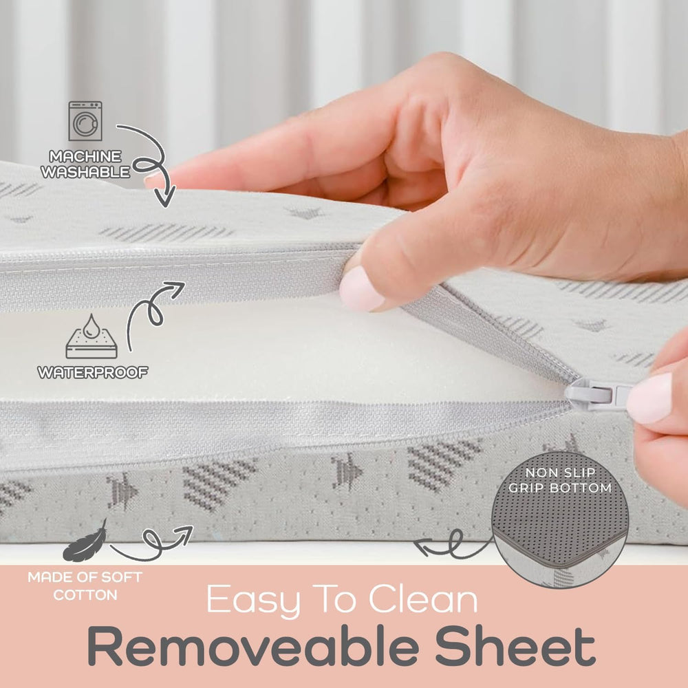 Babylicious CertiPUR-US certified foam emphasizes safety and gentle support.