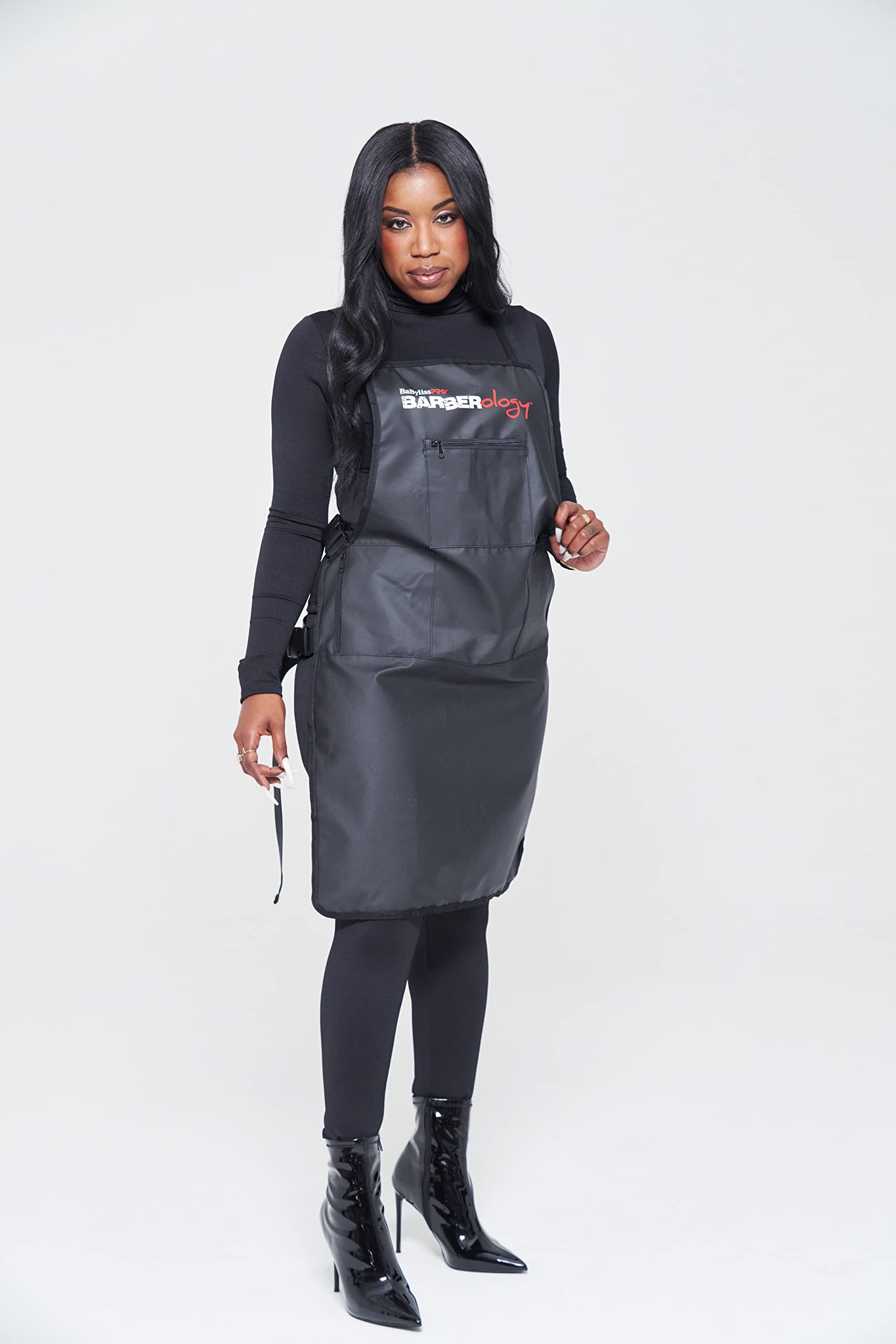 BaBylissPRO Barberology apron designed for professional barbers and busy shops.