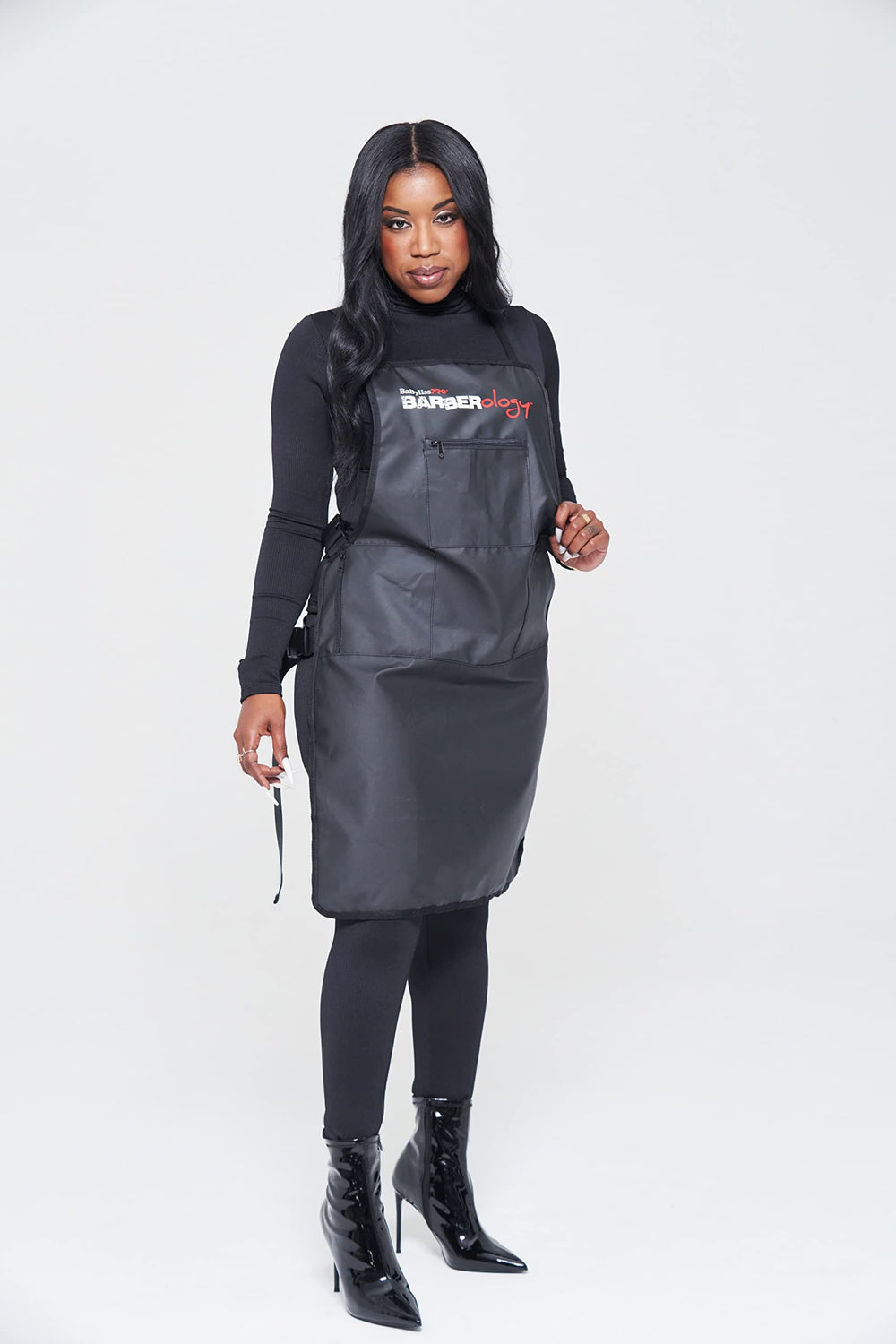 BaBylissPRO Barberology apron designed for professional barbers and busy shops.
