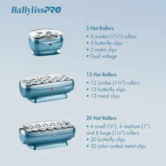 BaBylissPRO color-coded metal clips help quick, organized setup