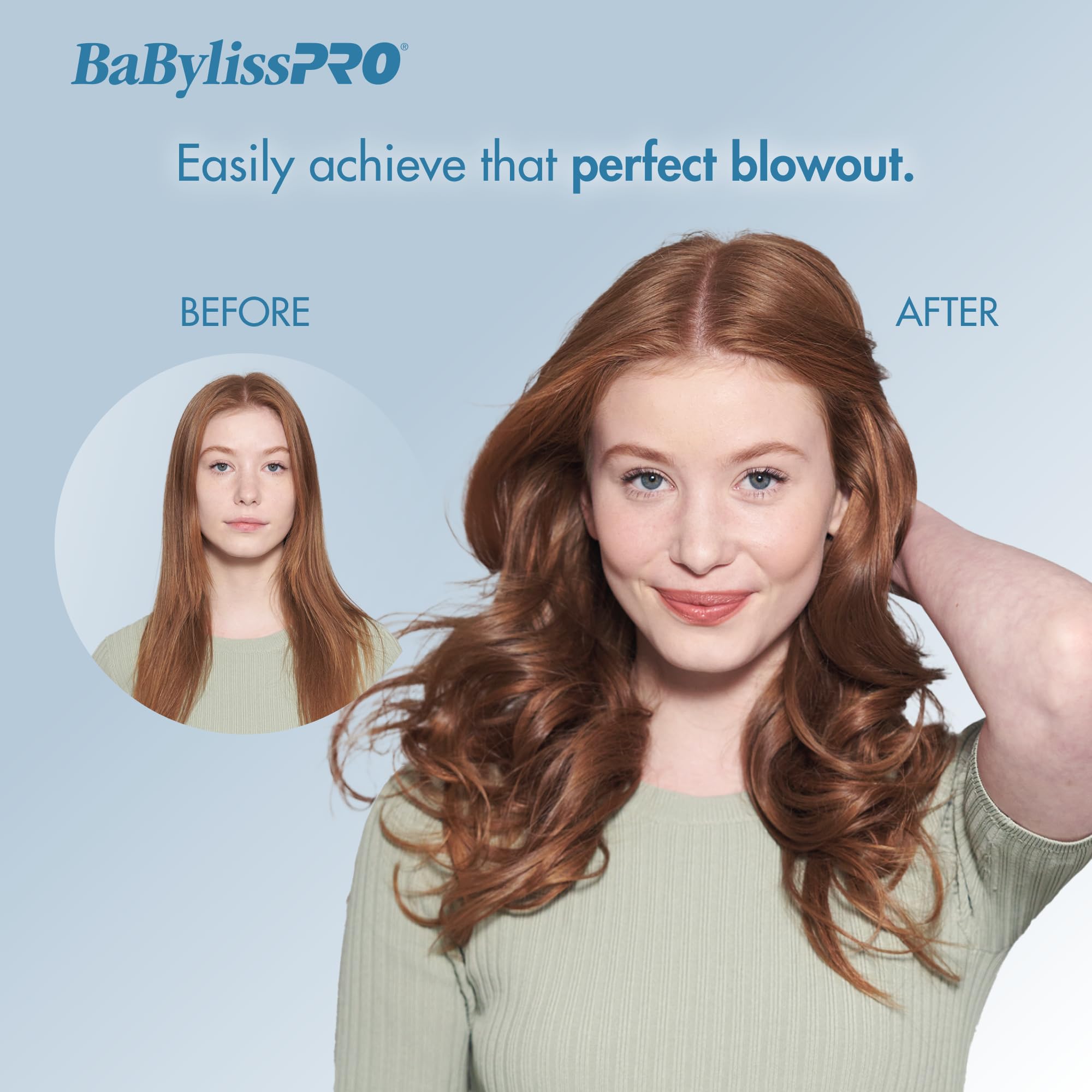 BaBylissPRO nano titanium ceramic core heats evenly for gentle styling