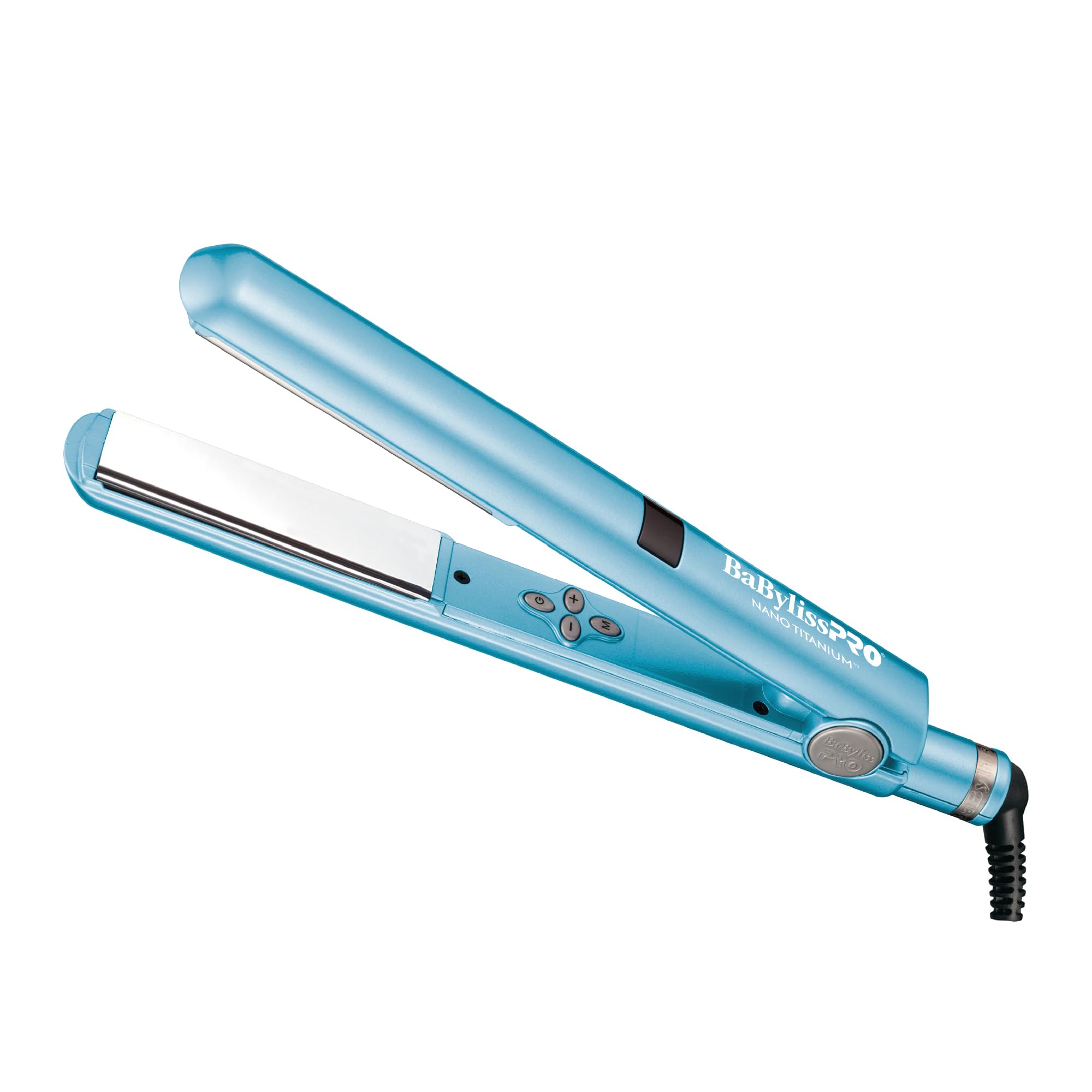 BaBylissPRO Nano Titanium digital straightener front view for sleek, salon-ready results