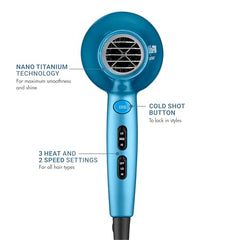 BaBylissPRO Nano Titanium Hair Dryer with concentrator attachment for precise styling.