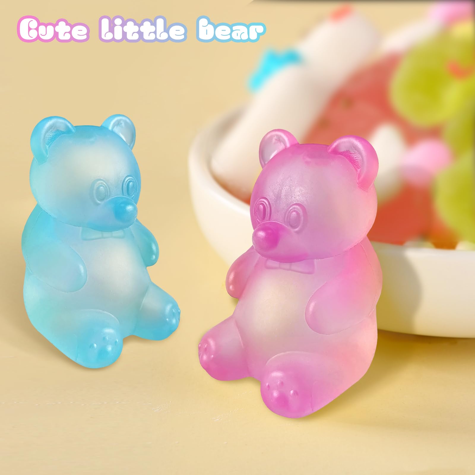 Babyye two-pack gummy bear stress toy ideal for classrooms and gifts.