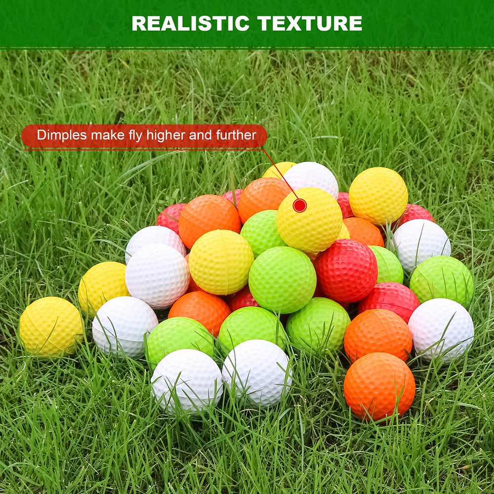 Bac-kitchen foam golf ball multi-color in mesh storage bag