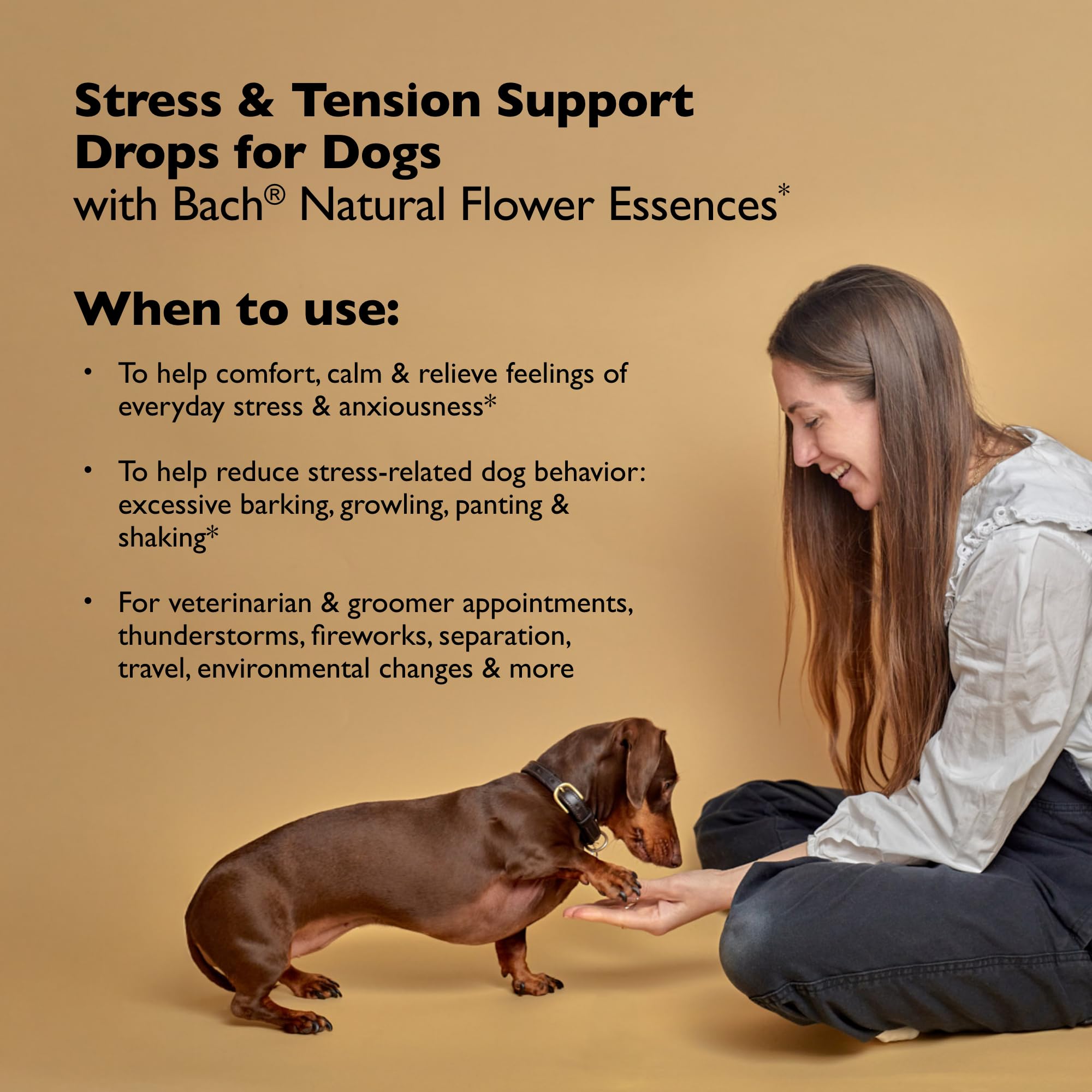 Close-up of Bach Rescue Remedy Pet Dropper for easy dosing across breeds.