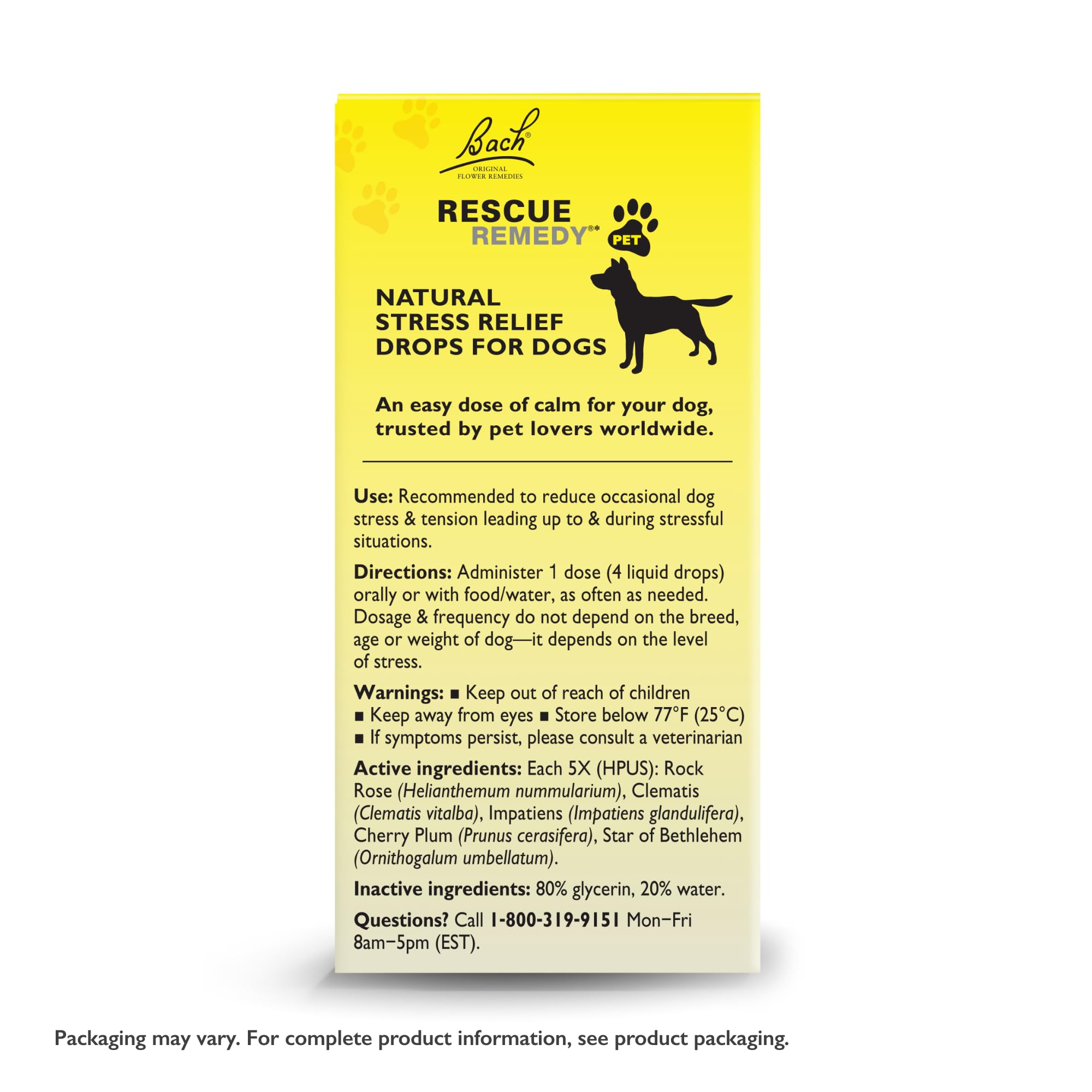 Groomer or vet setting with Bach Rescue Remedy Pet Dropper ready for stress support.