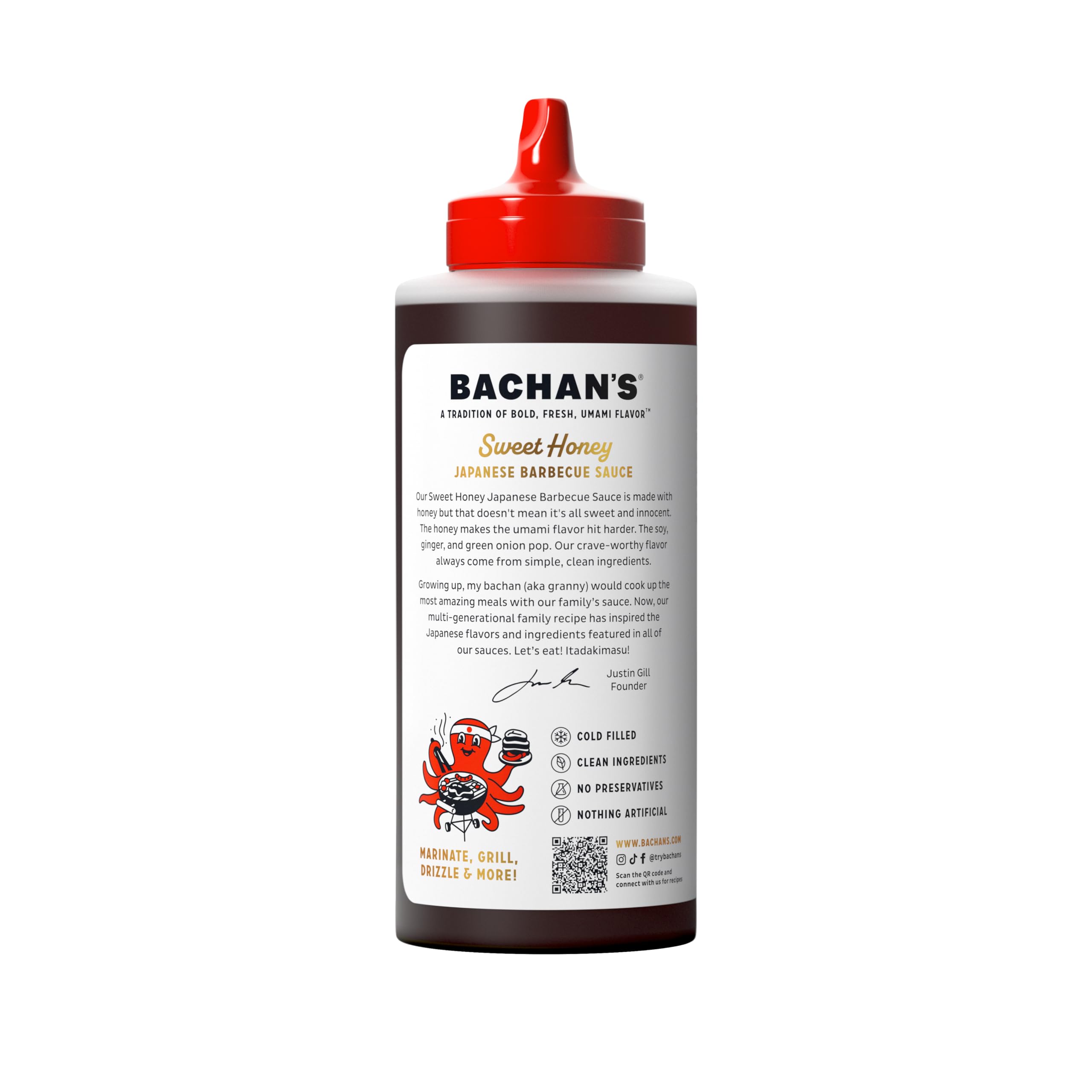 Bachan's glaze on grilled vegetables adds depth and shine.