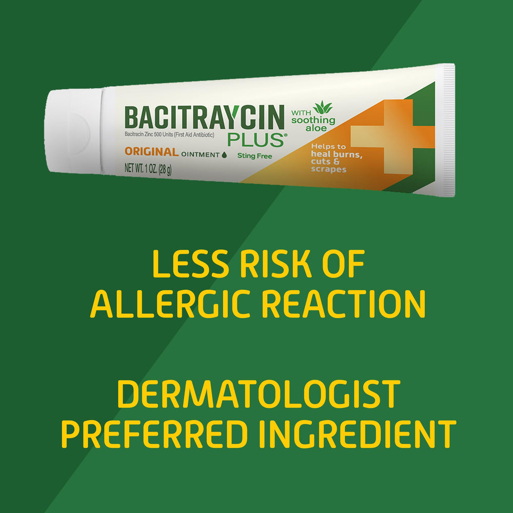 Bacitraycin Plus Aloe Vera ingredient close-up for soothing moisture