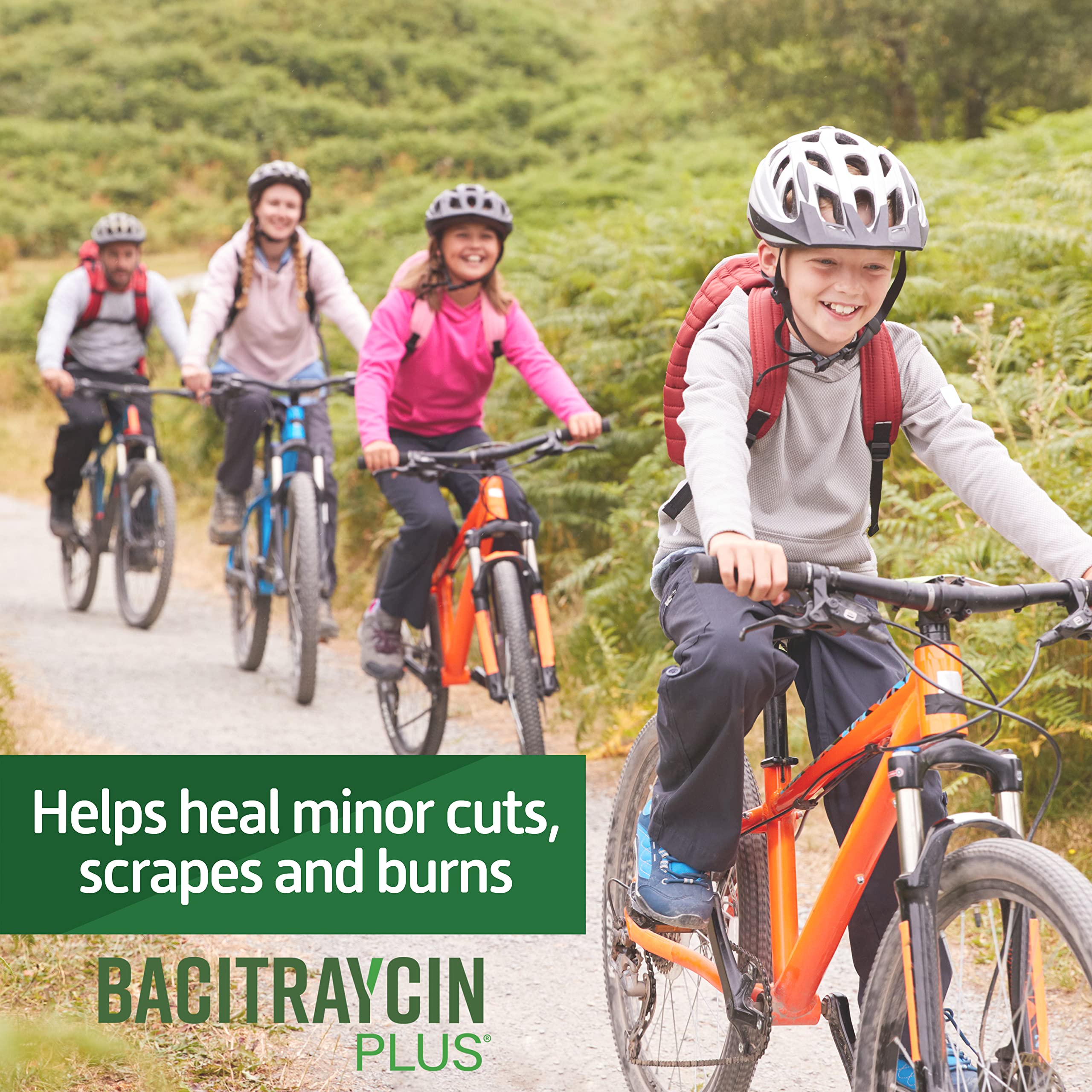 Bacitraycin Plus two-pack display for convenient family first aid