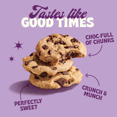 Back to Nature Chocolate Chunk Cookies dunk in milk for a comforting bite.