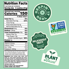 Back to Nature Fudge Mint Cookies close-up fudgy texture, indulgent treat.