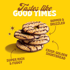 Back to Nature Fudge Striped Cookies fudge drizzle close-up for chocolatey bite