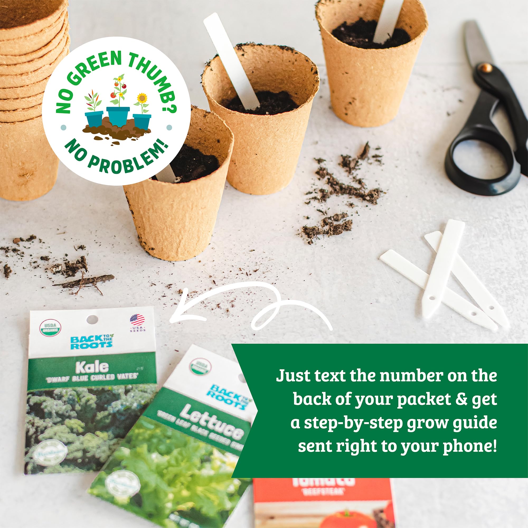 Back to the Roots herb seeds for quick indoor or outdoor herb gardens.