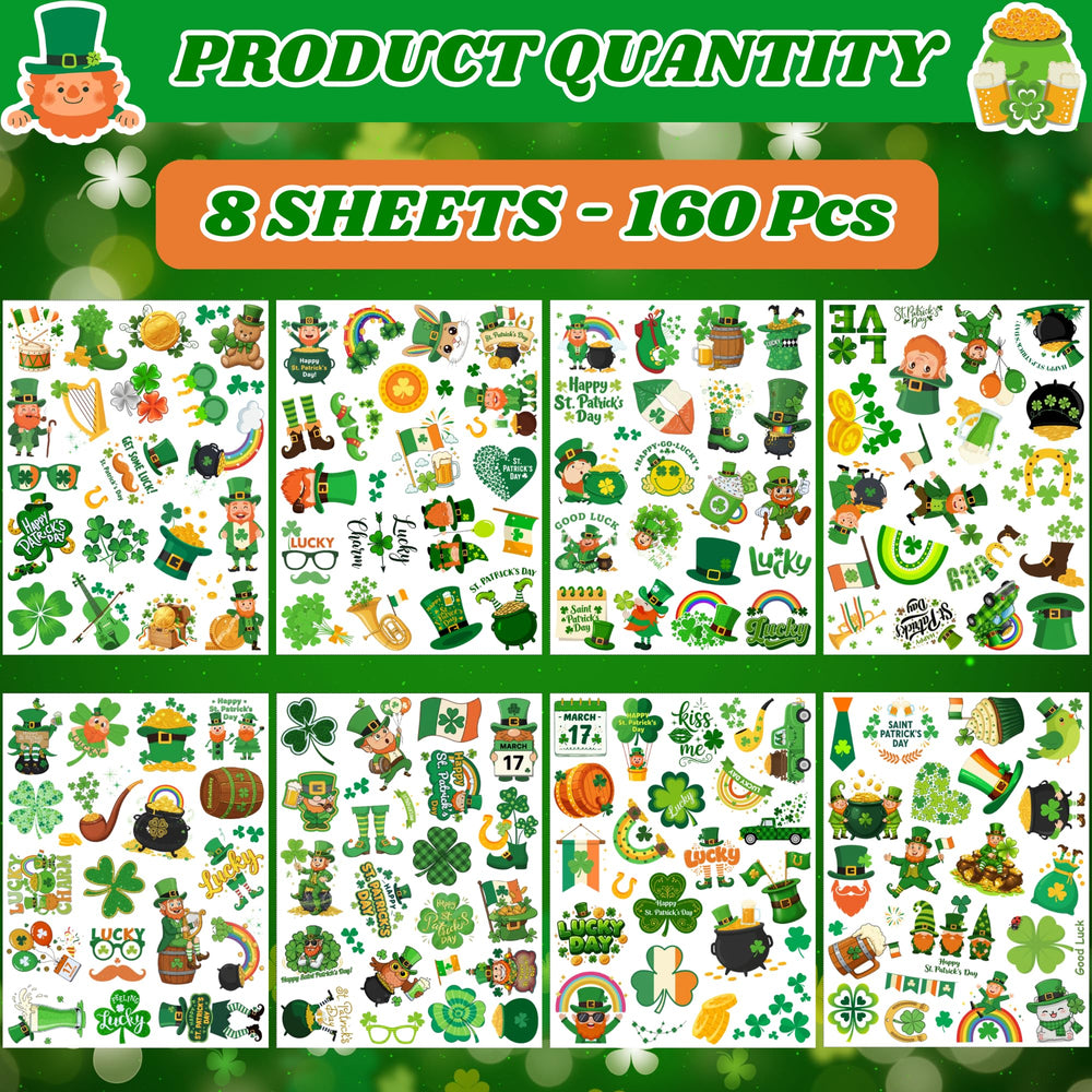 Backtopeia St Patrick's tattoos suitable for kids, teens, and adults.