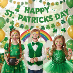 Backtopeia St Patrick's tattoos with leprechauns for playful party favors