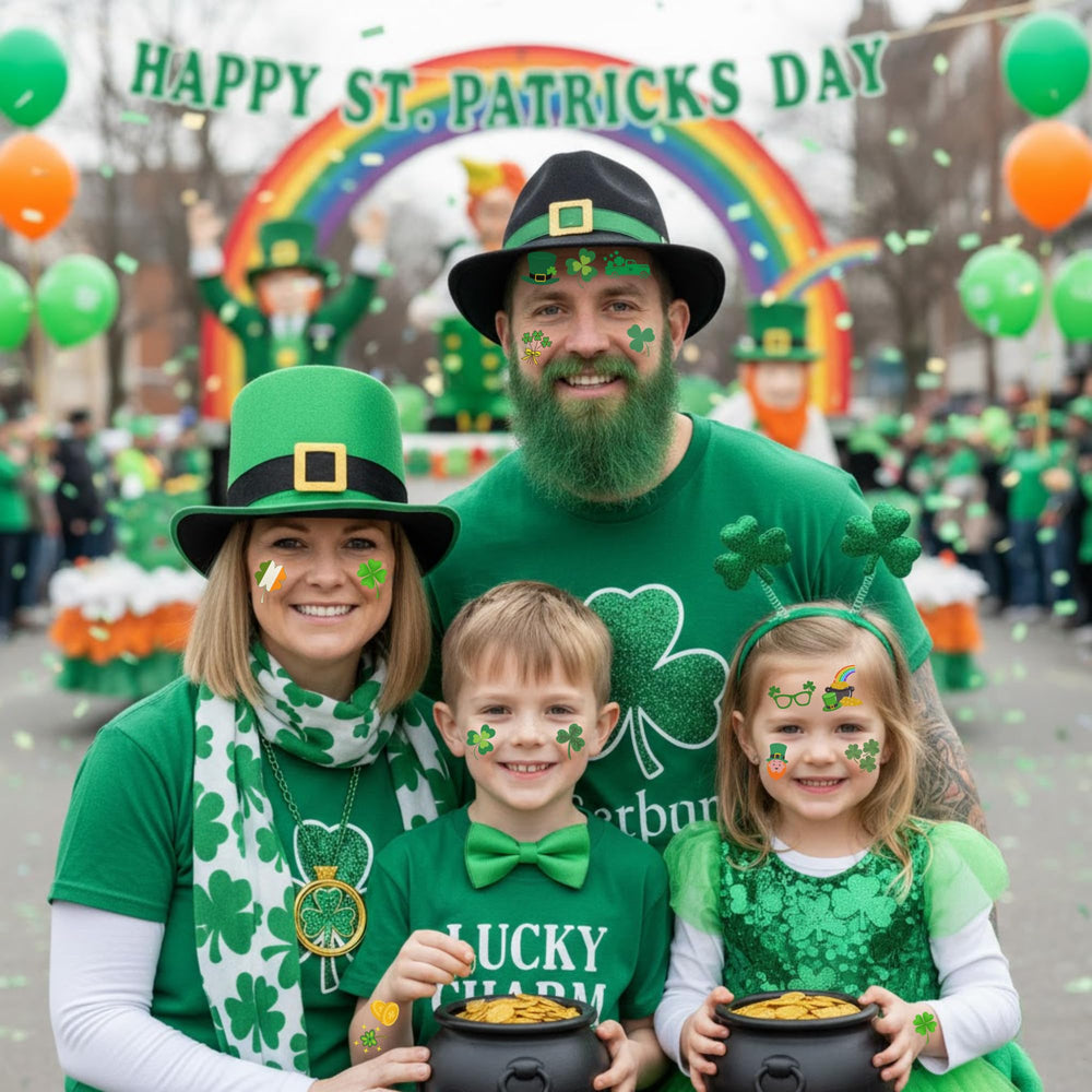 Backtopeia St Patrick's tattoos ideal for parades and St Patrick's Day events
