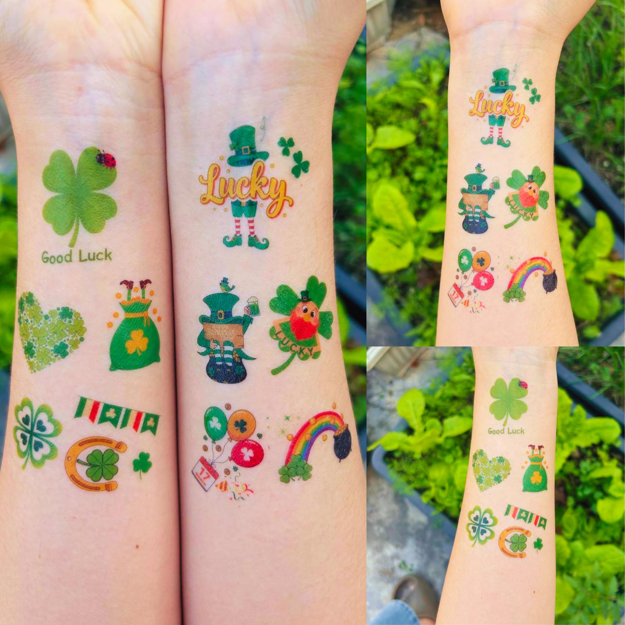 Backtopeia St Patrick's tattoos ideal for party favors and decor.