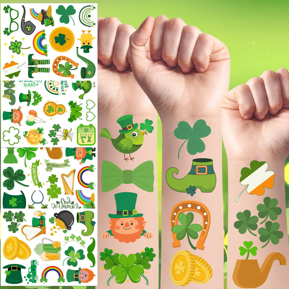 Backtopeia St Patrick's tattoos with shamrocks for festive skin art