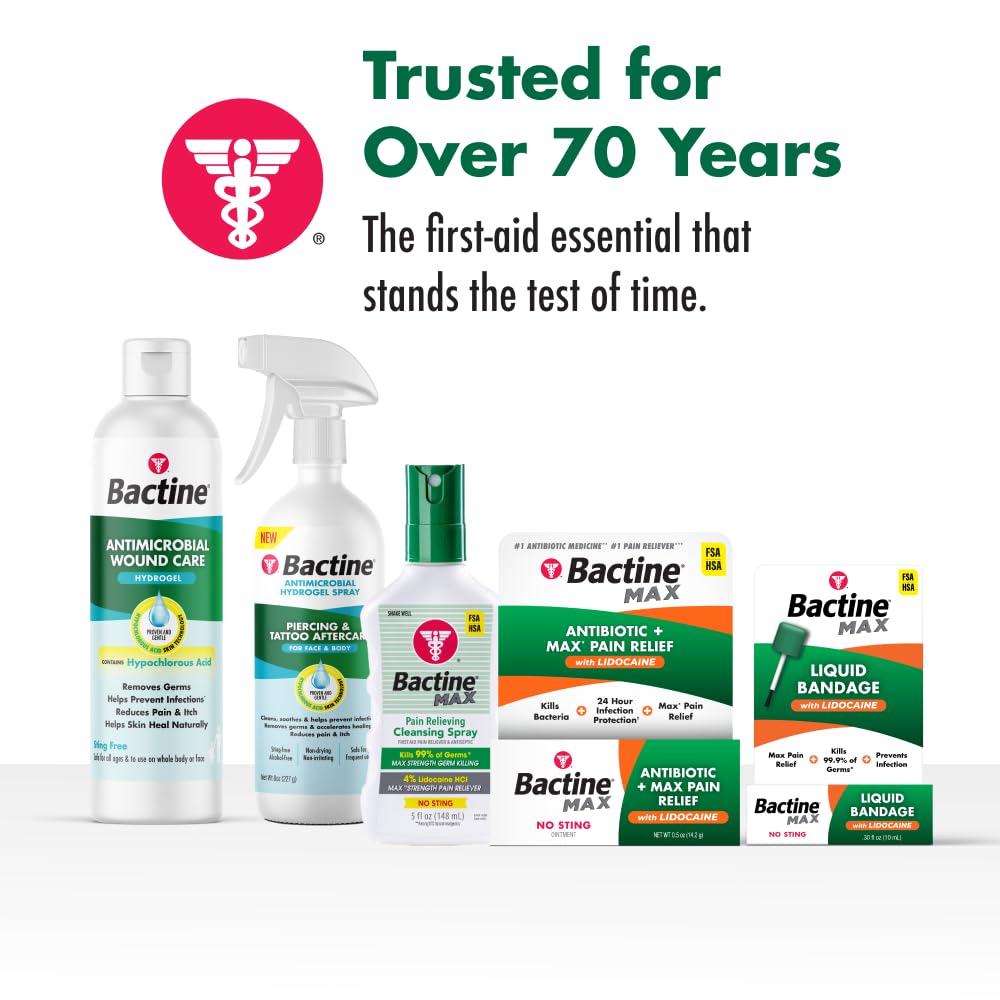 Bactine MAX provides cooling relief on burns and bug bites.