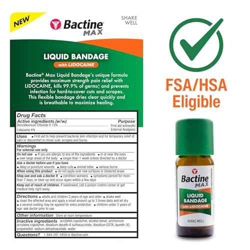 Bactine MAX burn and scrape coverage photo illustrating fast relief for minor injuries.