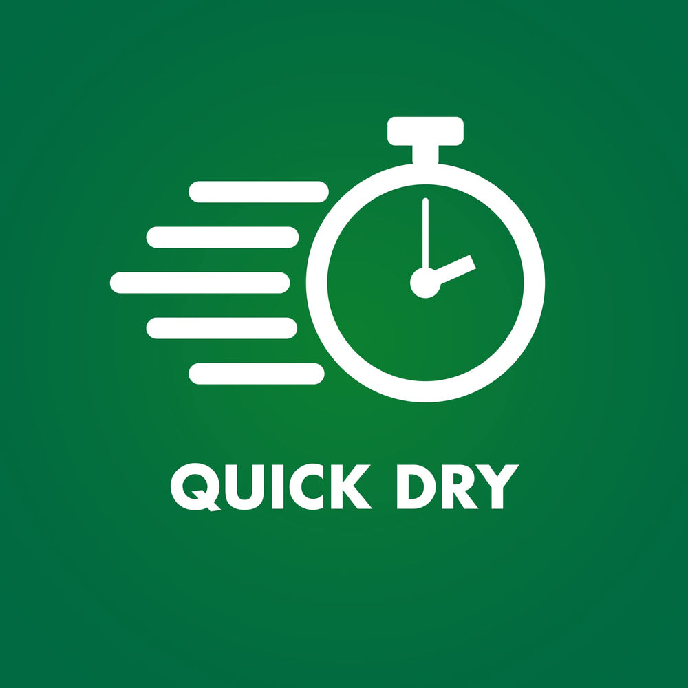 Bactine Max Dry Spray being applied with minimal rubbing on skin.