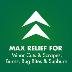 Bactine Max Dry Spray quick-dry action suitable for arms, legs, or heels.