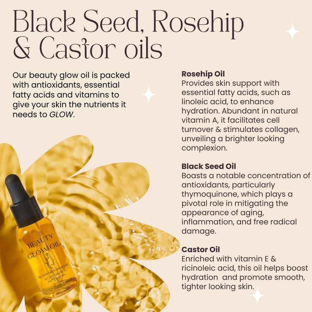 Massaging Bad Dog Beauty Glow Oil into the skin for a hydrated, radiant finish