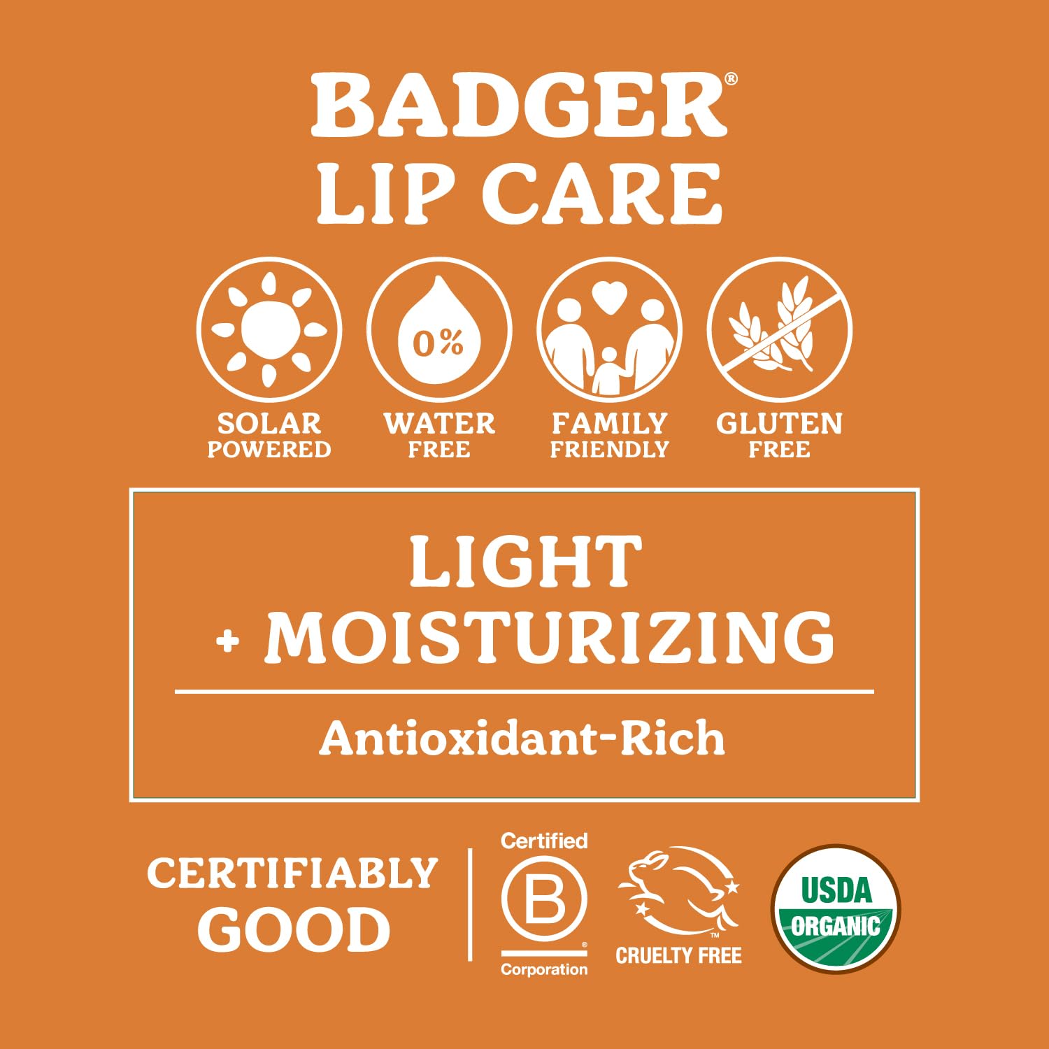 Badger lip balm packaging highlighting eco-friendly, cruelty-free production
