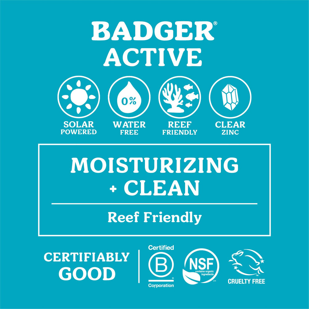 Badger travel-size lip balm stick for outdoor adventures.