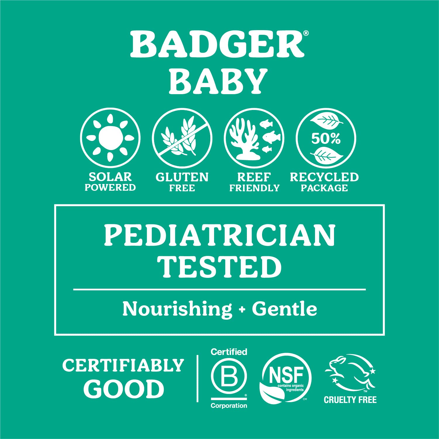 Badger Mineral Sunscreen Reef Safe formula in tube supports marine life