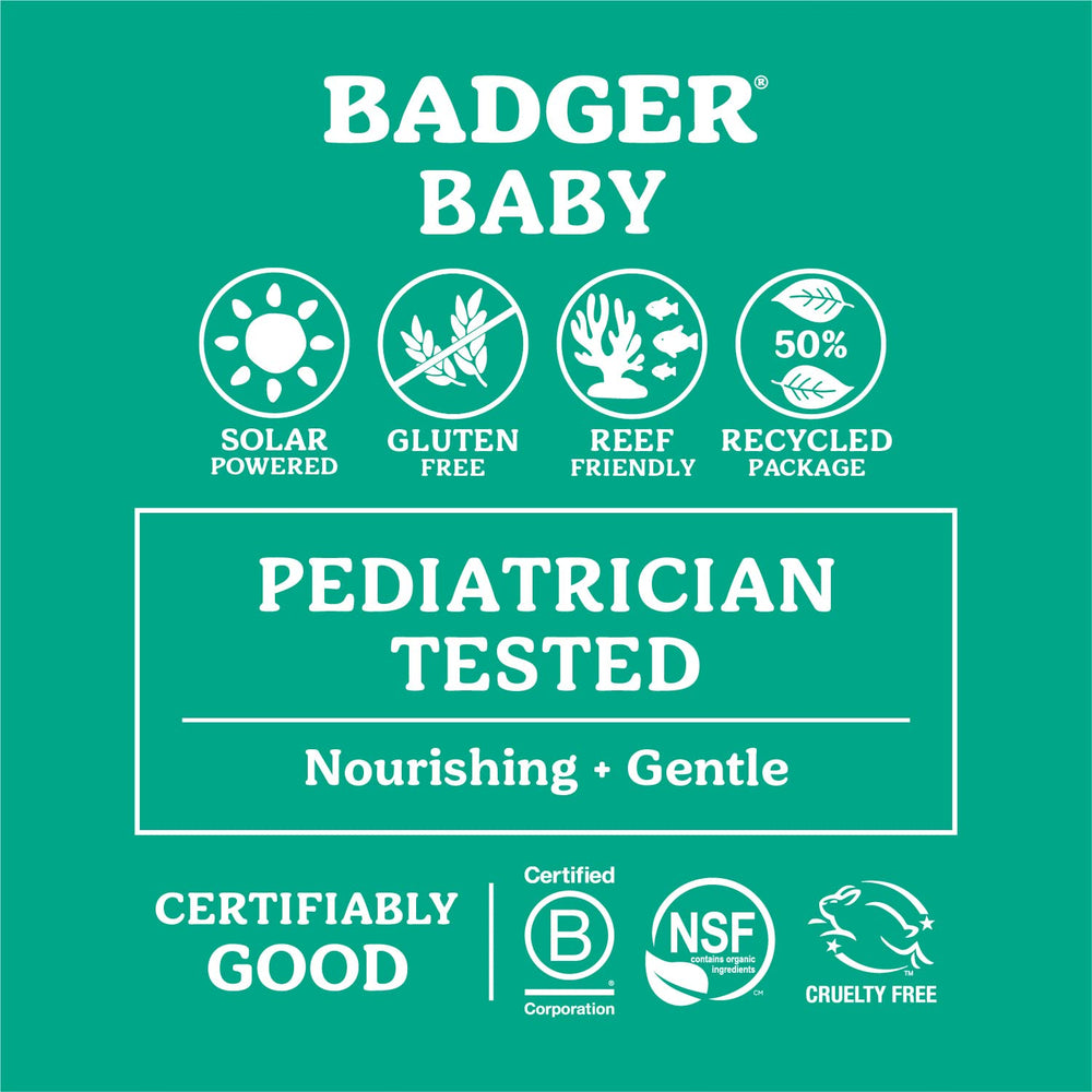 Badger Mineral Sunscreen Reef Safe formula in tube supports marine life