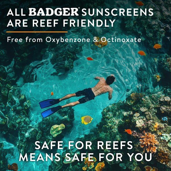 Badger reef-safe packaging highlights eco-friendly mineral sunscreen