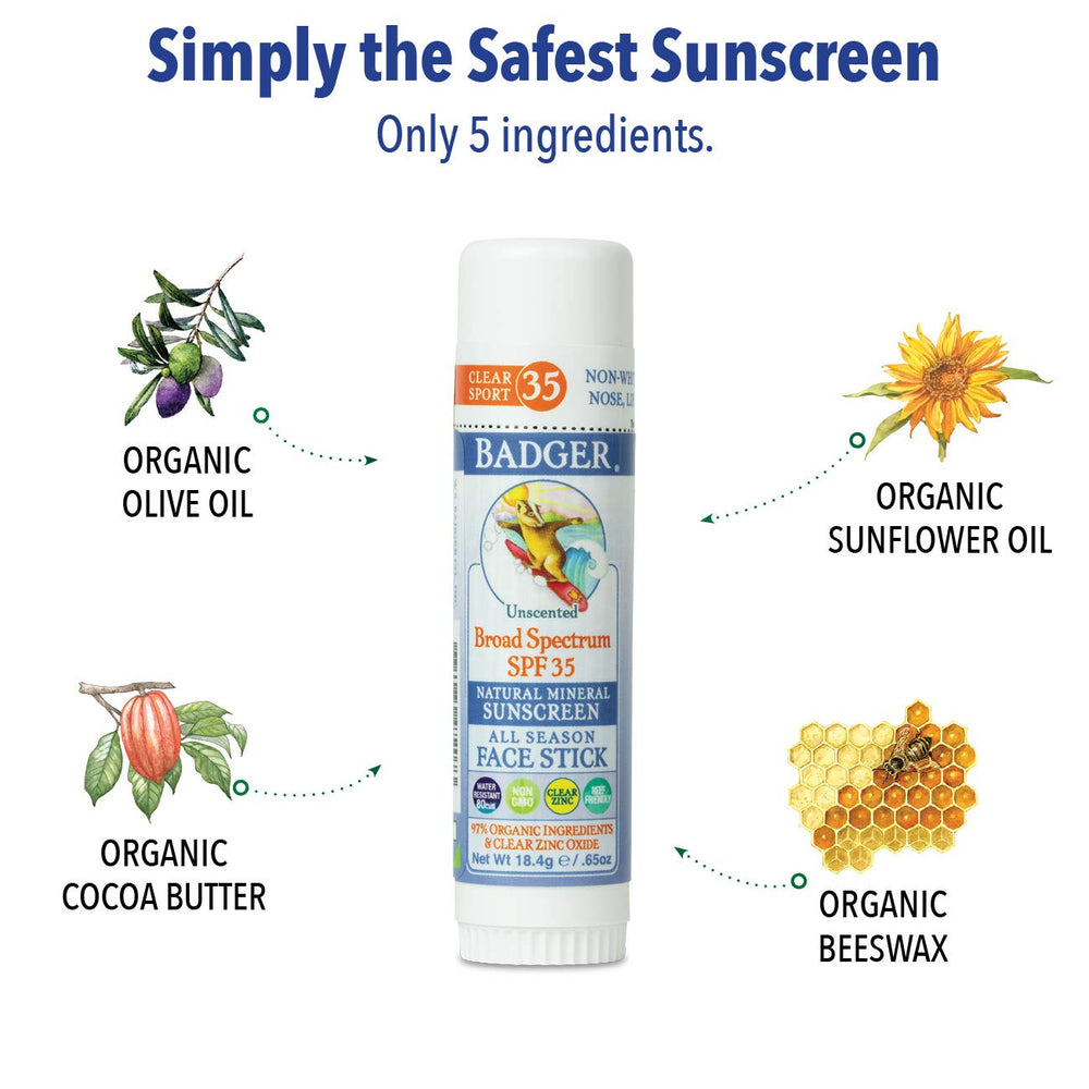 Badger travel-size sunscreen bottle for TSA-friendly packing
