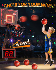 BADGOAL over-door mount design keeps the door safe while kids practice shots