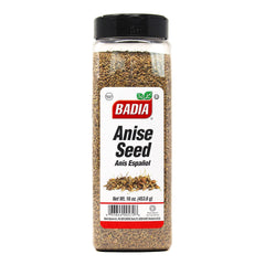 Badia Anise Seed whole bottle for premium aroma in desserts and baking.