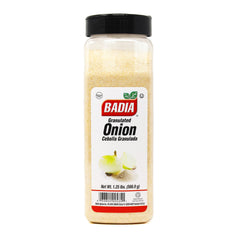Badia Granulated Onion jar for quick, rich flavor in meals