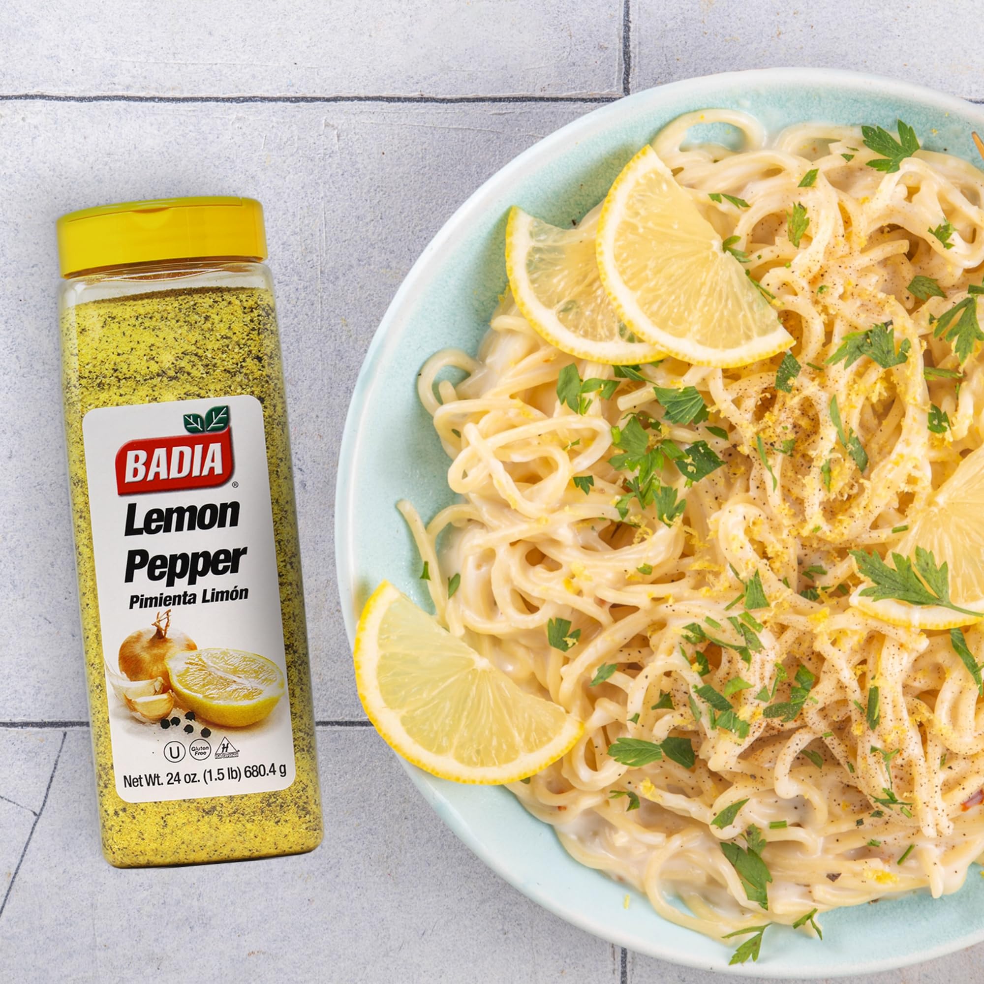 Badia Lemon Pepper on grilled chicken delivering citrus zing and pepper heat