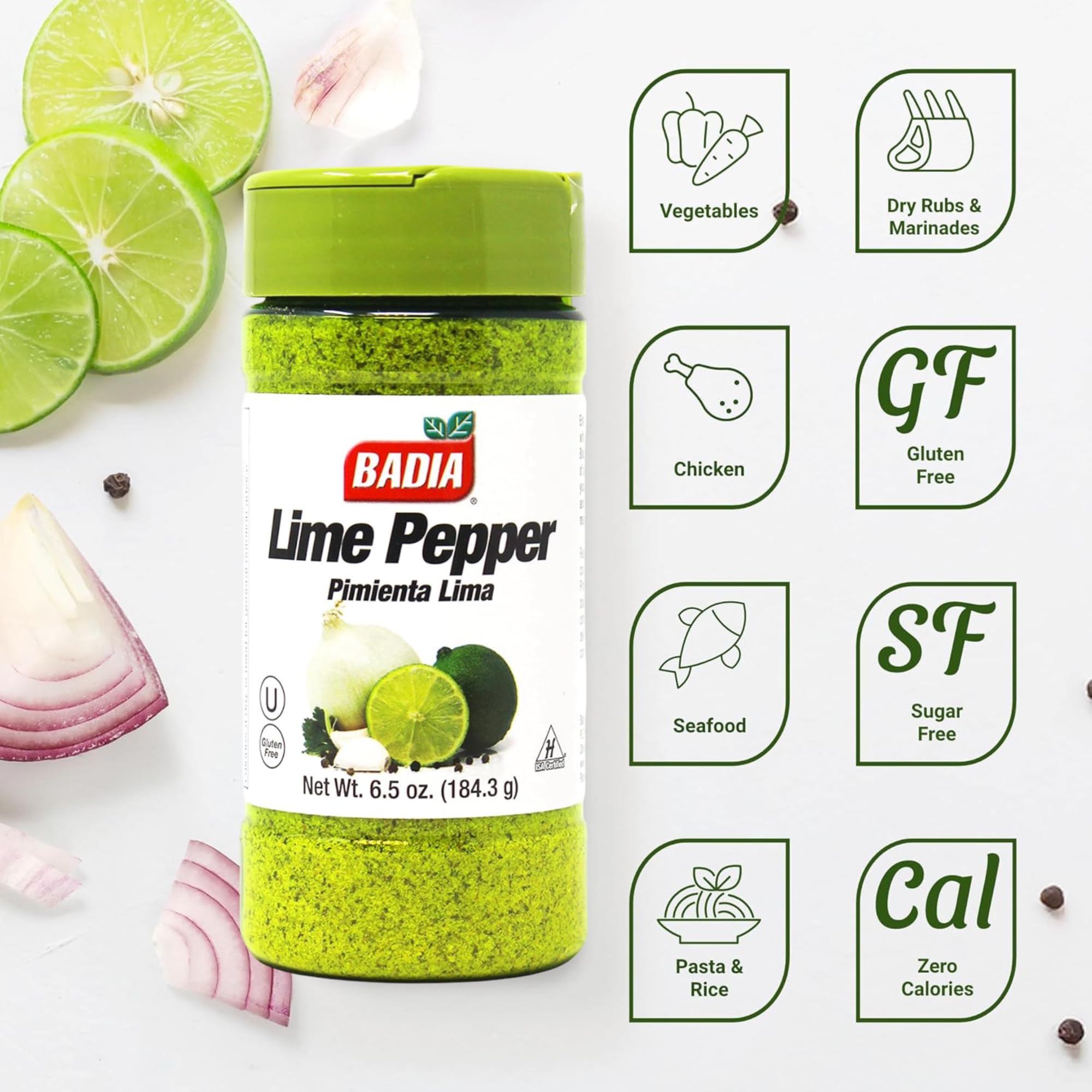 Badia Lime Pepper on grilled chicken adds bright citrus note