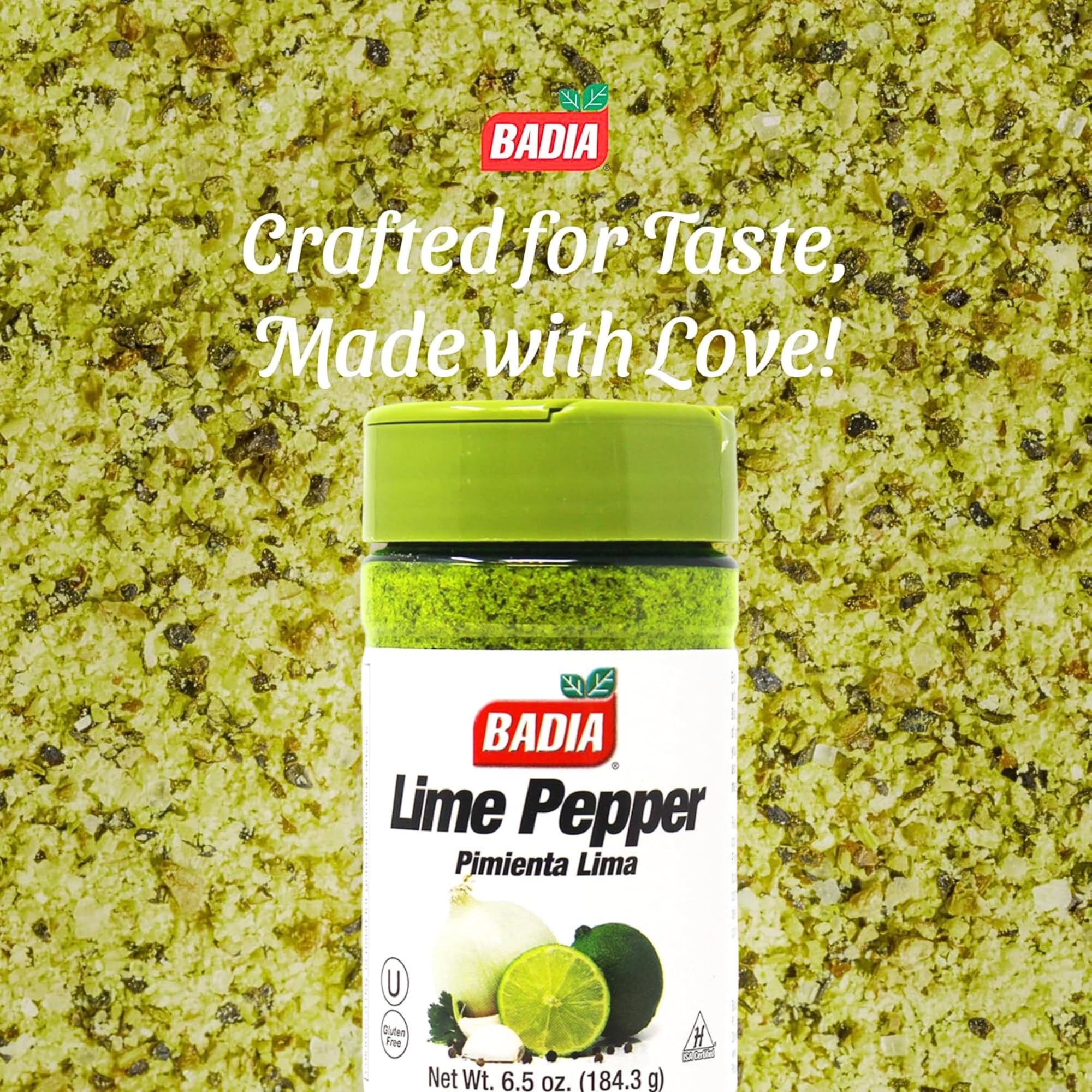 Badia Lime Pepper sprinkled on vegetables for zesty boost